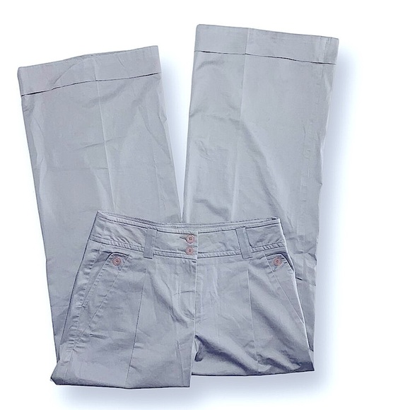 Trina Turk Women's Size 6 Gray Straight-Leg Pants Zip Closure Pockets - Picture 1 of 6